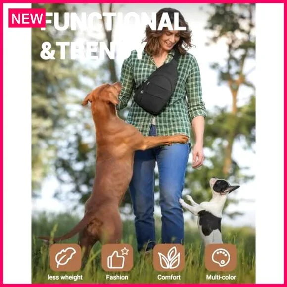 Lightweight Anti-Theft Sling Backpack, 5-Pocket Daypack for Hiking Travel - Picture 4 of 7